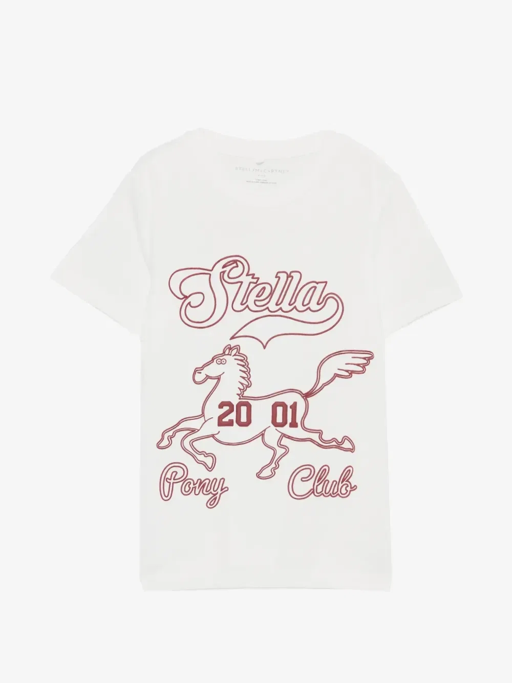 Футболка с принтом пони Stella McCartney Kids, белый