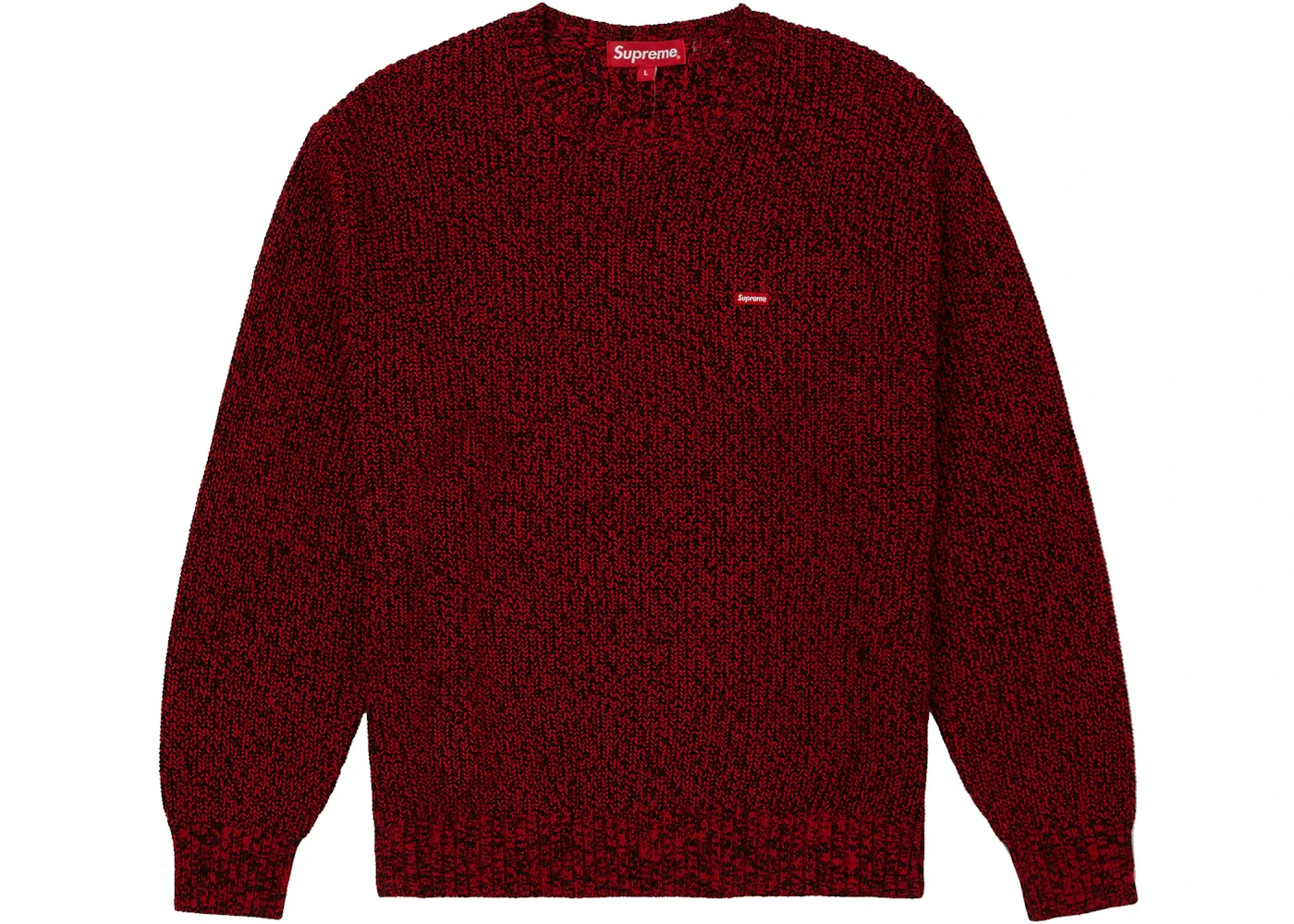 Мужской свитер с вязаным узором Mélange Rib Knit Supreme, красный