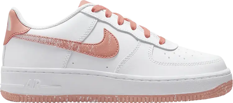 

Кроссовки Nike Air Force 1 LV8 GS 'White Light Madder Root Speckled', белый