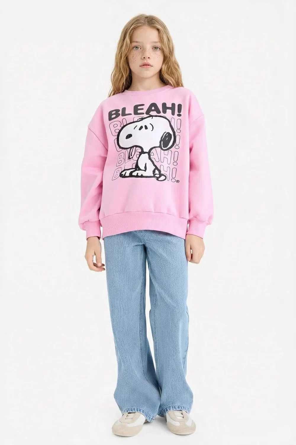 Свитшот с принтом Snoopy oversize Defacto, розовый — фото 2