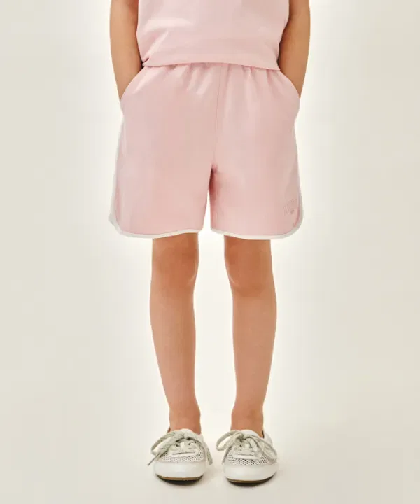 Шорты с боковой линией, Marithé Kids, светло-розовый