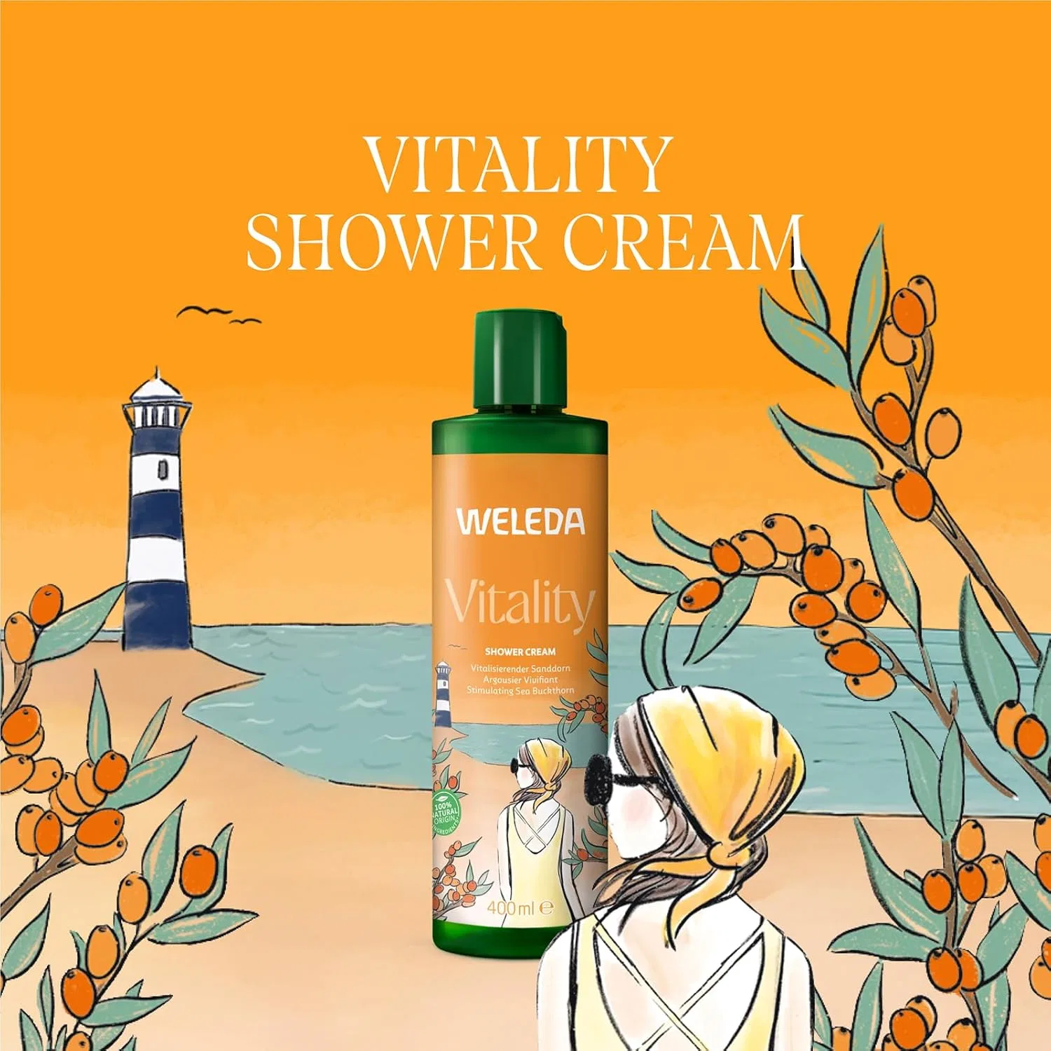 Гель для душа WELEDA Bio Sea Buckthorn Vitality, 400 мл — фото 2