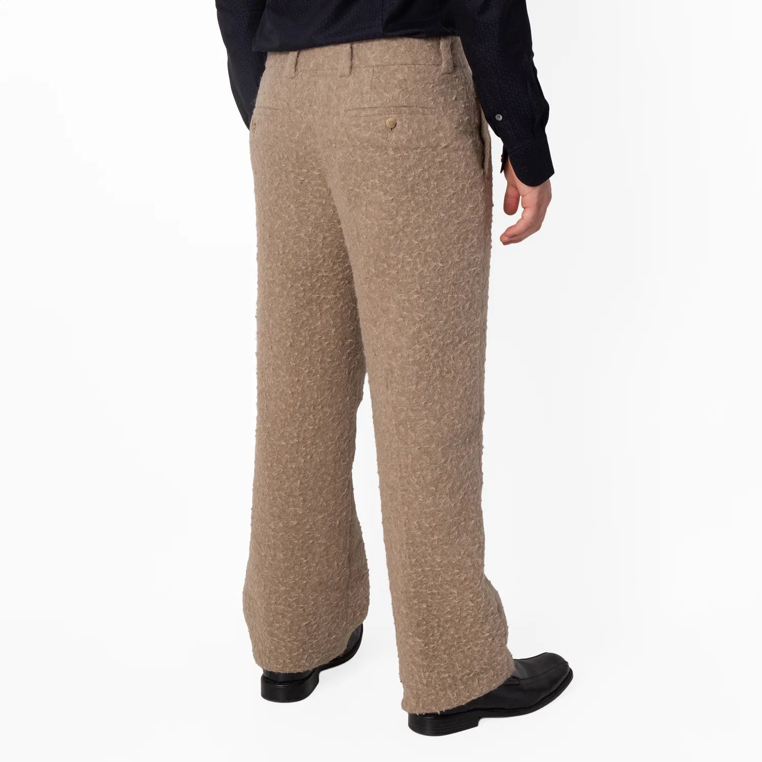 Брюки классические из льна и шерсти Linen Wool Blend Tailored Trousers Burberry, Clay — фото 3