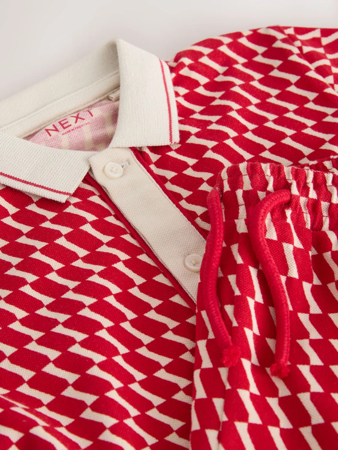 Комплект из рубашки и шорт, клетка, Red Check Next — фото 4
