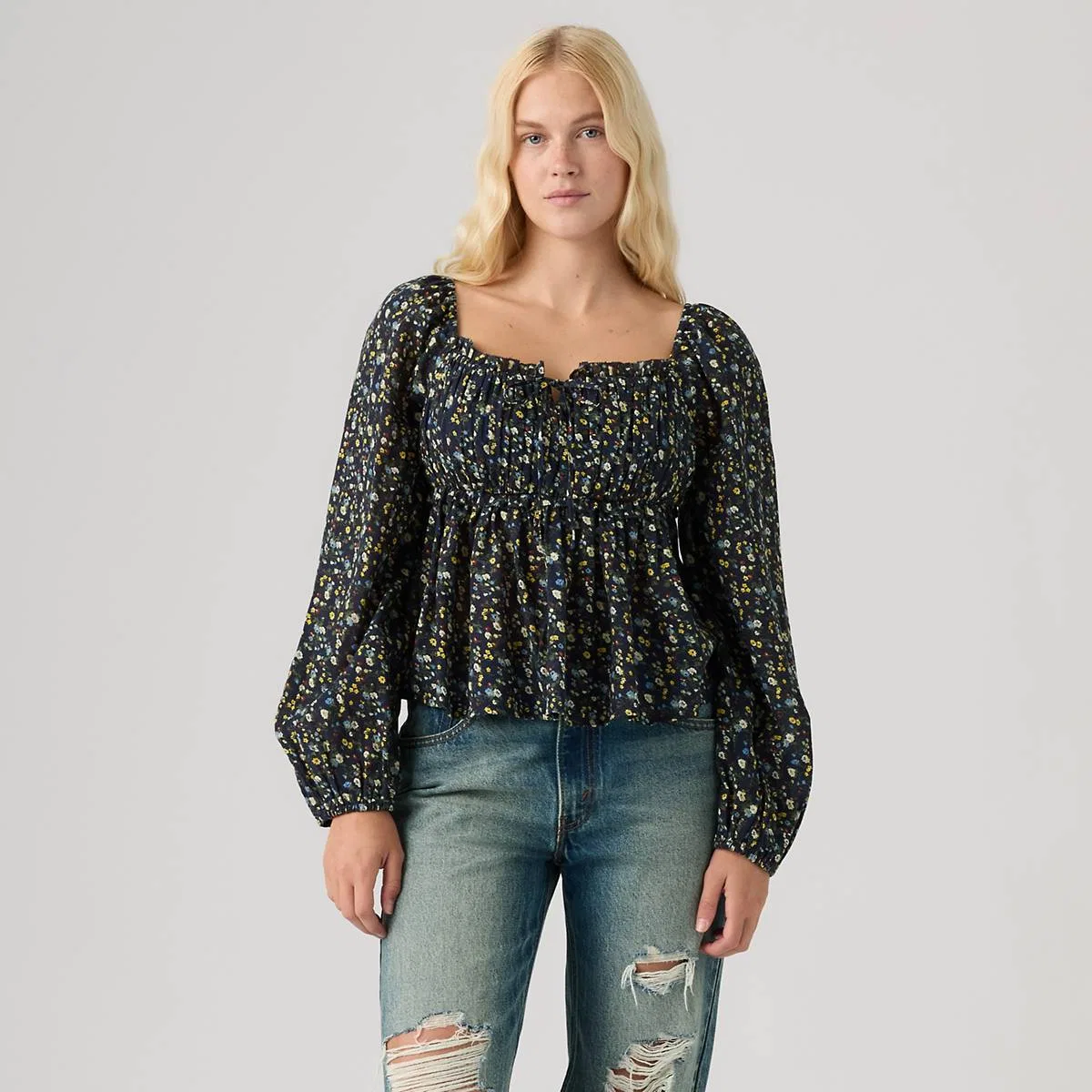 Блузка с длинными рукавами Oraya Levi's, Lexi Floral Navy Blazer - Multi-Color — фото 3