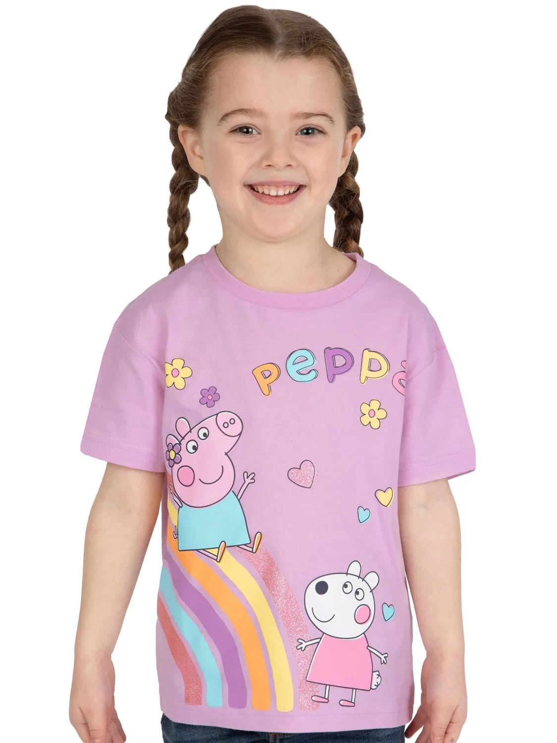 Футболка с персонажем Peppa Pig, хлопок Character, фиолетовый — фото 2