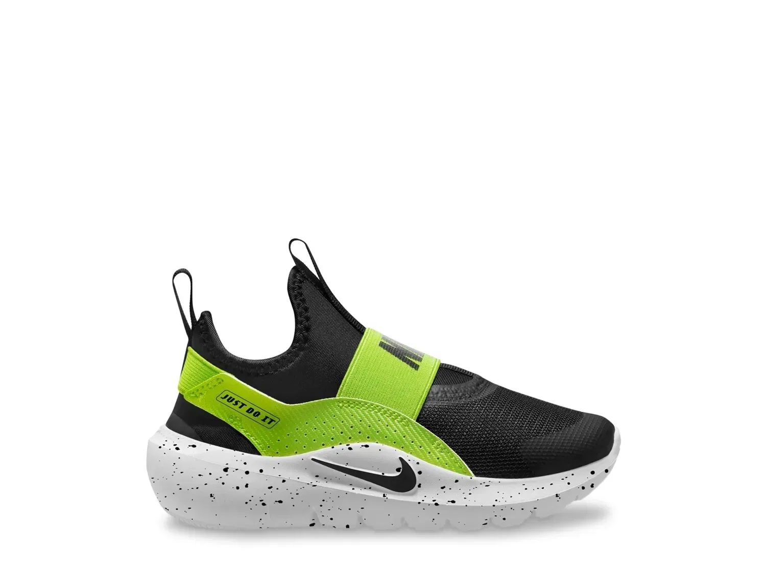 Кроссовки повседневные Flex Runner 4 Slip-On, Nike, черно-зеленые