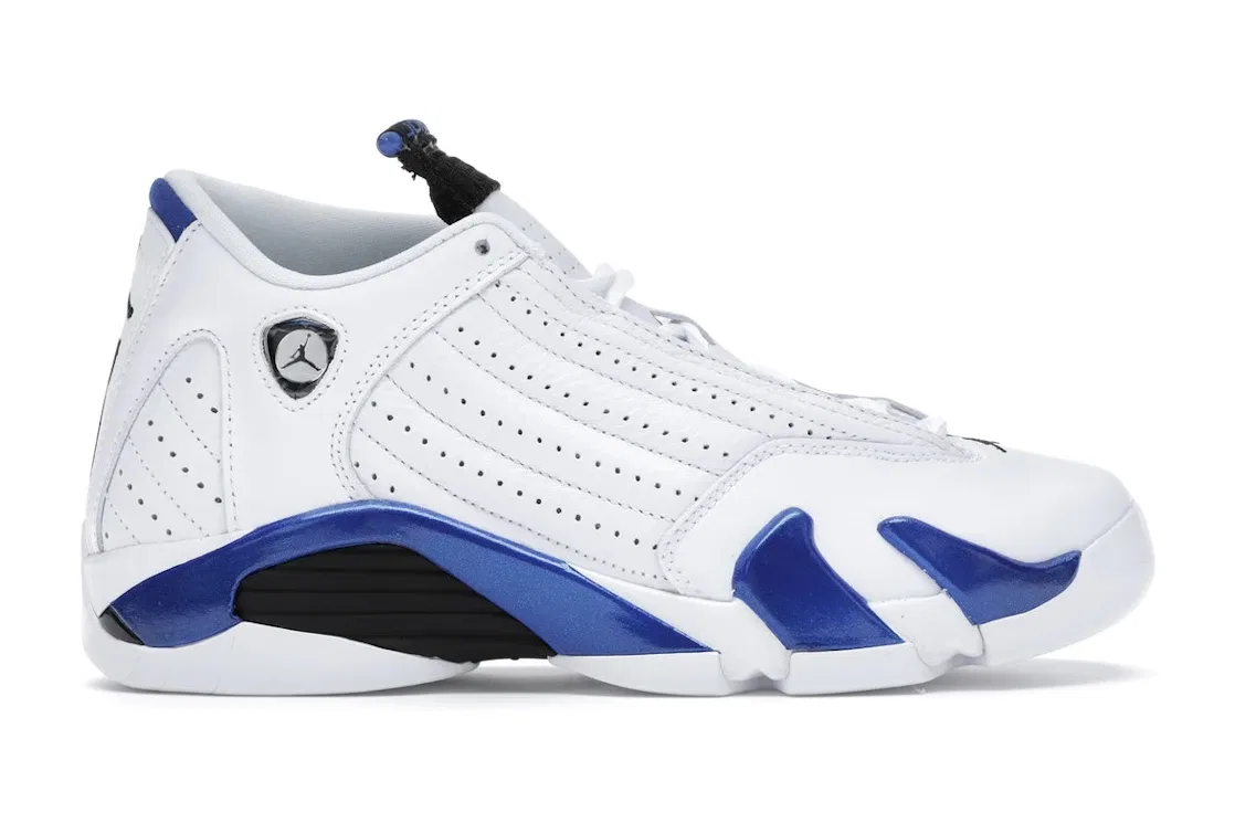 Детские кроссовки Lifestyle с длинным рукавом Jordan 14 Retro Jordan, White/Black-Hyper Royal