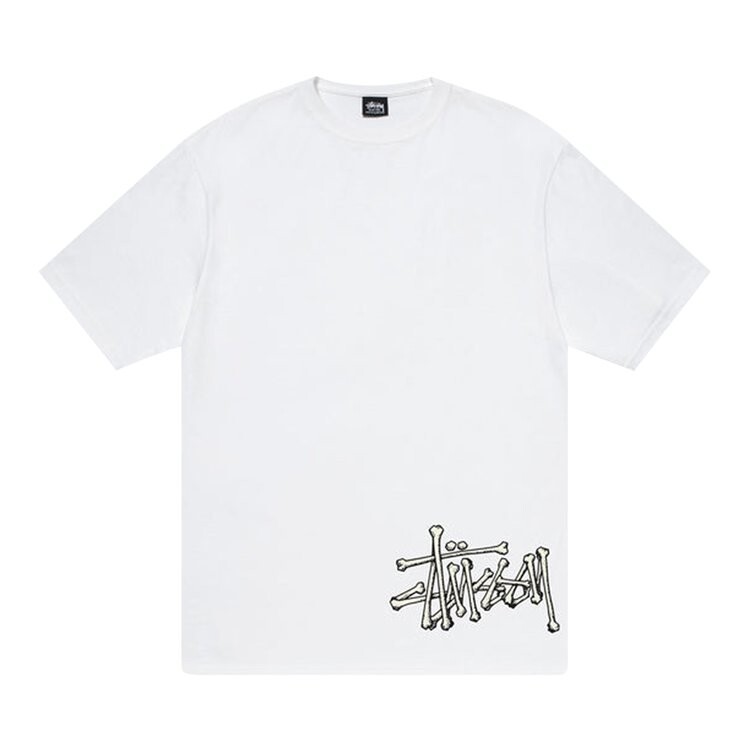 

Футболка Stussy Bones Stock Tee 'White', белый