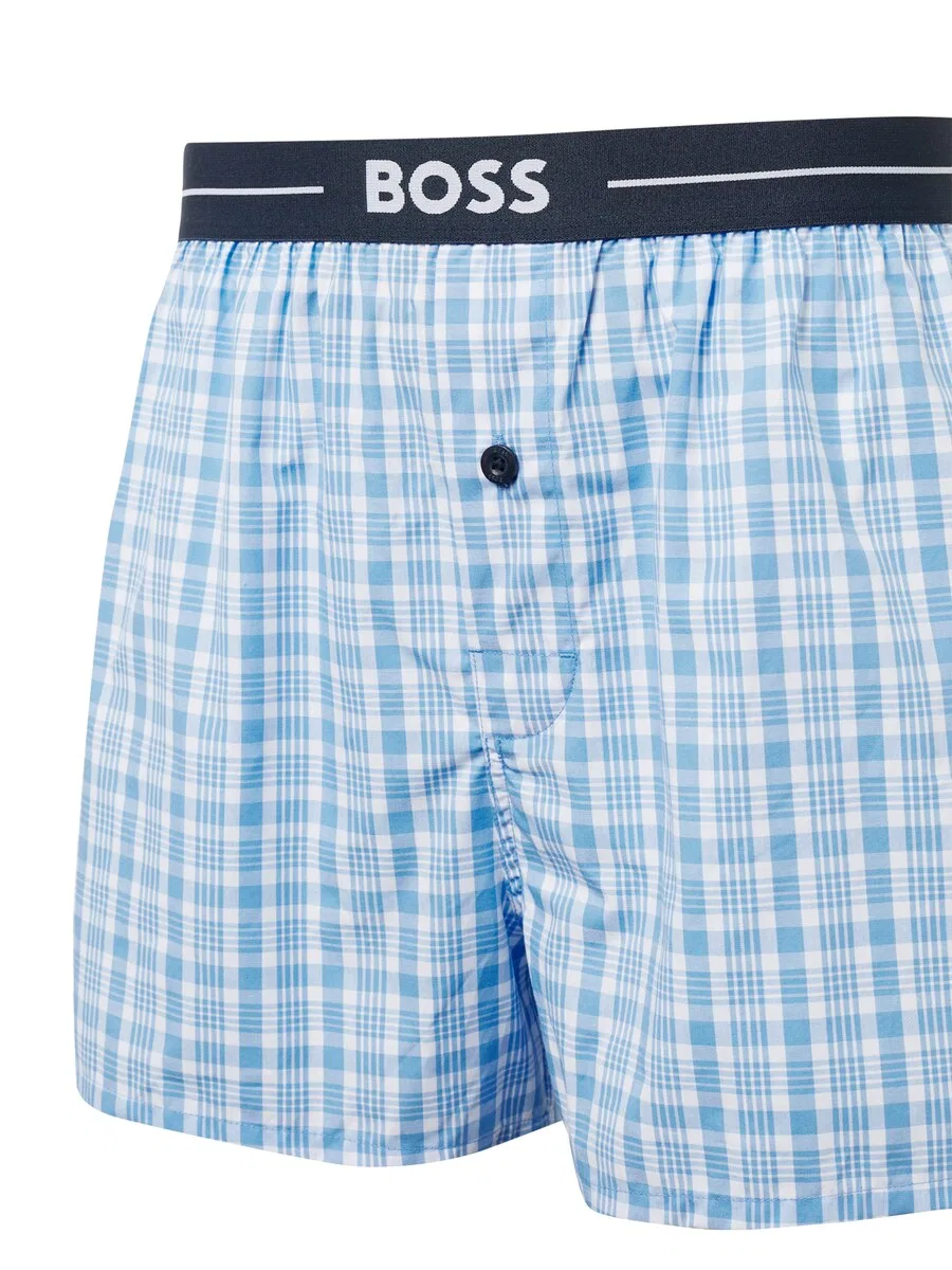 Боксерские шорты BOSS 'Nos' в дымчато-синем, темно-синем и светло-синем цветах — фото 3