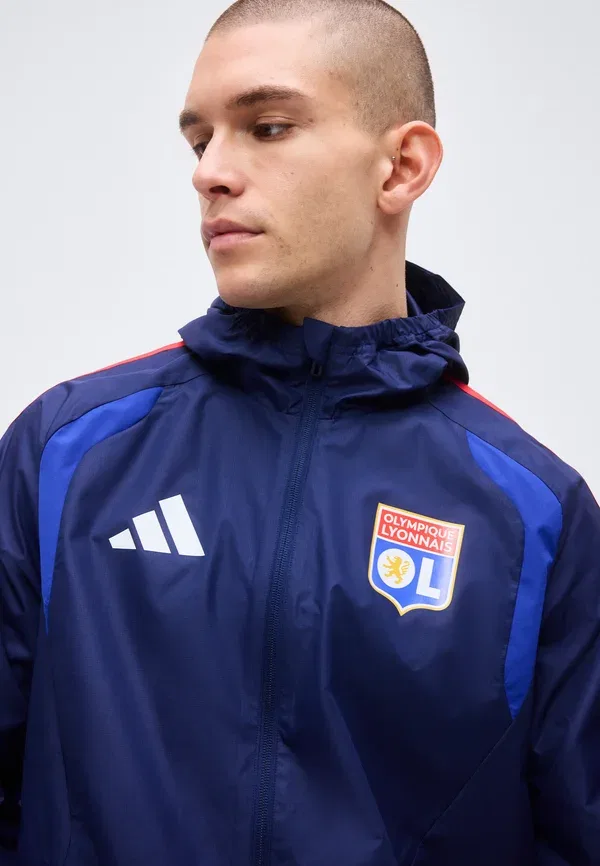 Всепогодная куртка Olympique lyonnais 26/27 tiro26 для соревнований - клубная одежда Adidas Performance, темно-синий — фото 4