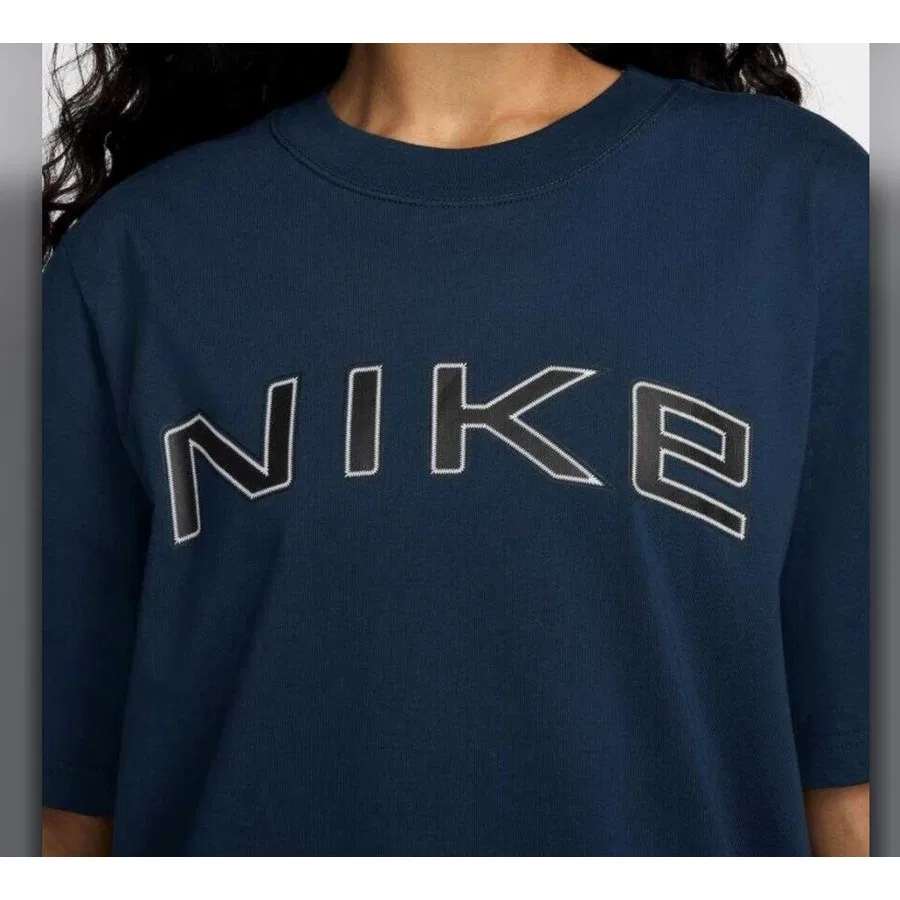 Футболка женская с принтом Nike Phoenix Ss Tee, Синий — фото 4