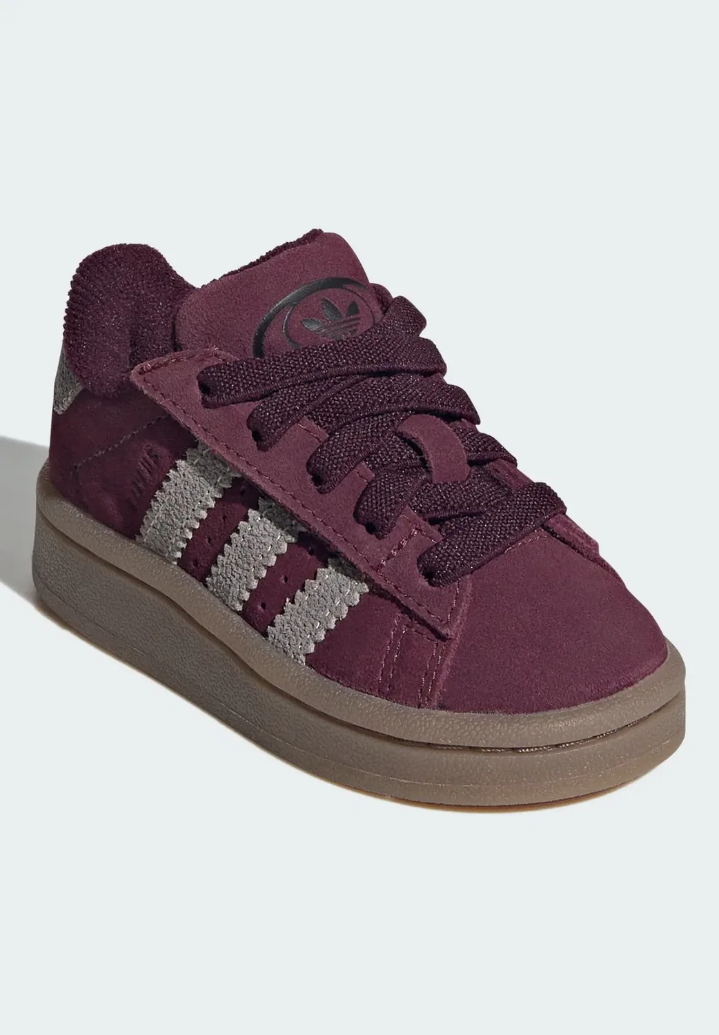 Унисекс - детская обувь Adidas Originals, Maroon Khaki Three Gum — фото 2