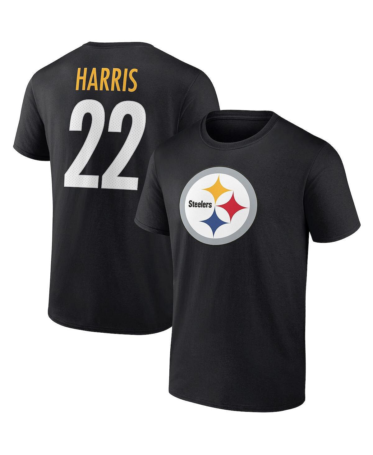 

Мужская футболка najee harris black pittsburg steelers player icon Fanatics, черный