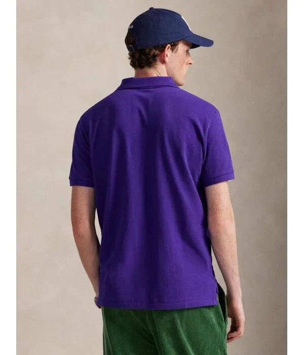 Мужское поло Custom Slim Fit Polo Ralph Lauren, фиолетовый — фото 3