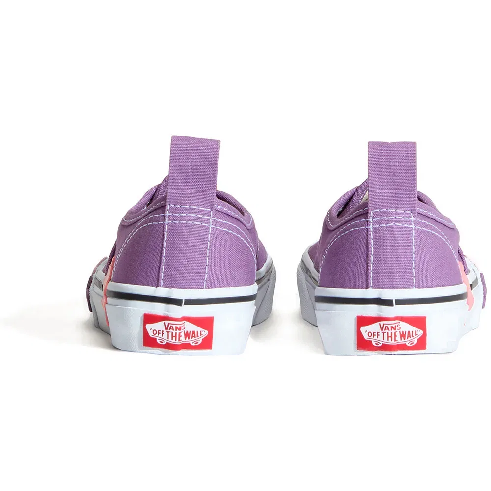 Детские кроссовки с цветочным принтом Authentic Elastic Lace Flower Vans, Purple — фото 3