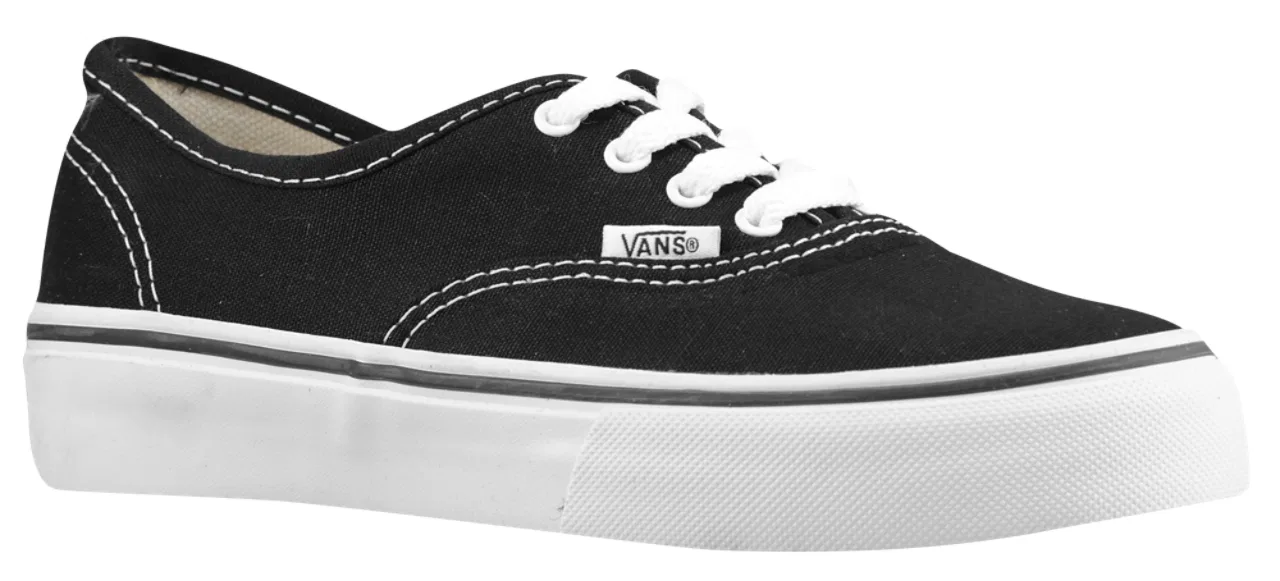 Кеды для мальчиков Authentic Vans, черный/белый