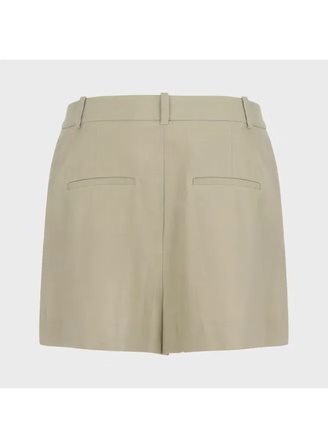 Шорты-юбка деловые универсальные Zara, льняной — фото 3