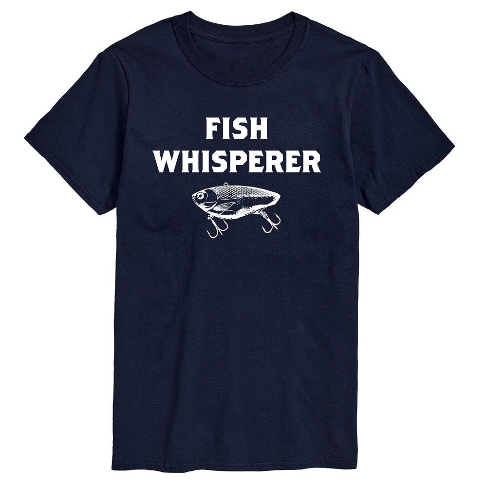 

Футболка с рисунком Big & Tall Fish Whisperer Licensed Character, темно-синий