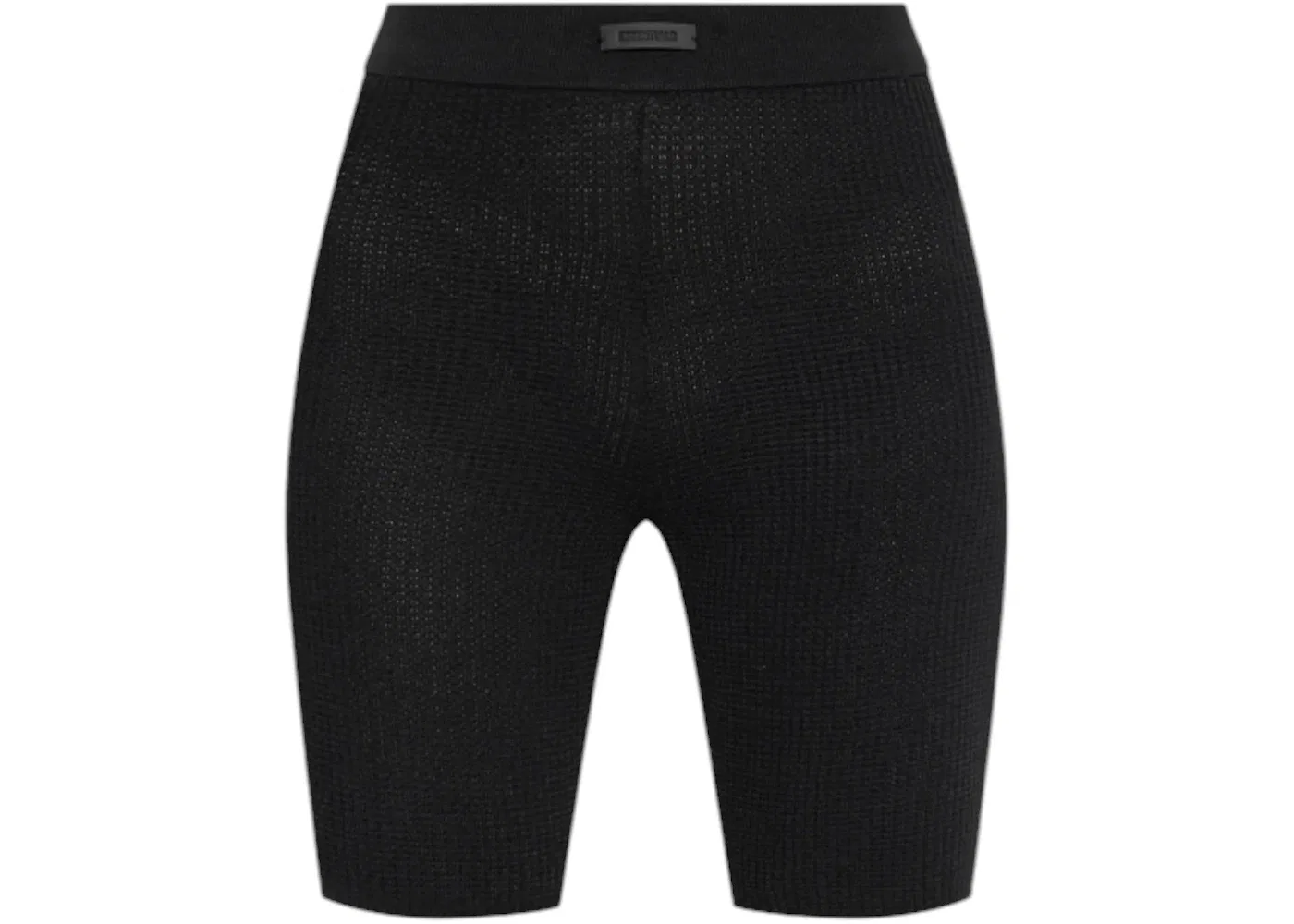Женские шорты с вафельным трикотажем Fear of God Essentials, Black