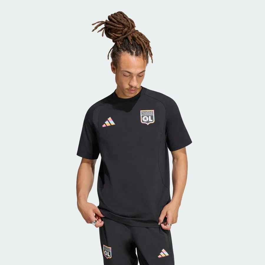 Черная футболка ADIDAS PERFORMANCE Performance Olympique Lyonnais Tiro — фото 2