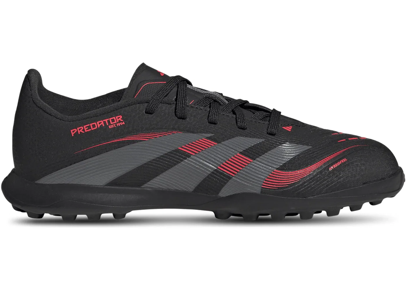 Детские бутсы для футбола на искусственном покрытии Adidas Predator League Turf, Core Black/Grey Four/Lucid Red