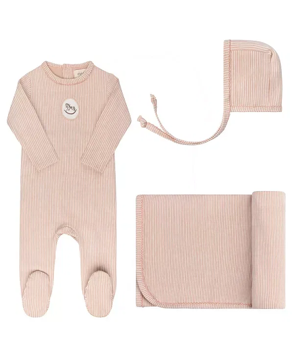 Детский комплект из муслина с капюшоном Take Me Home Set Ely'S & Co., розовый