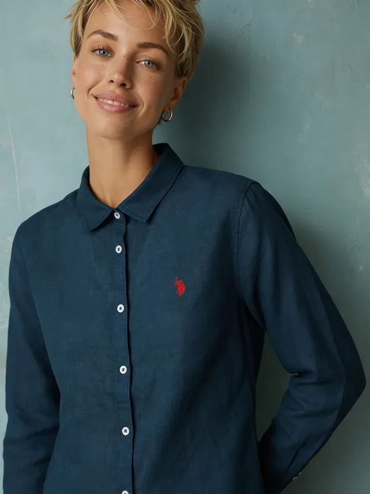 Рубашка обычного кроя U.S. Polo Assn., темно-синий — фото 2