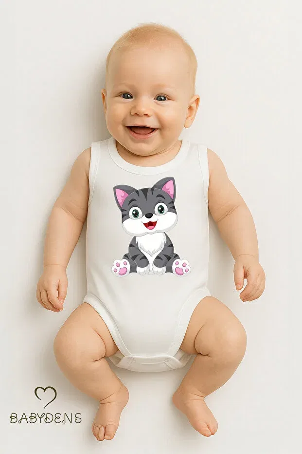 Детское боди без рукавов с принтом Babyden'S, Multicolor — фото 4