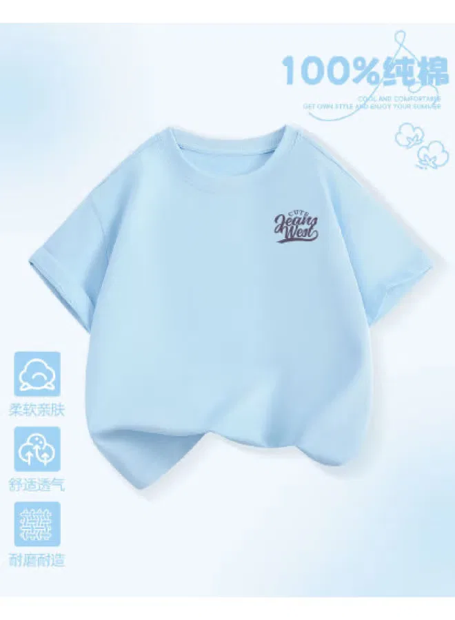 Футболка с коротким рукавом хлопковая для мальчиков Jeanswest, синяя