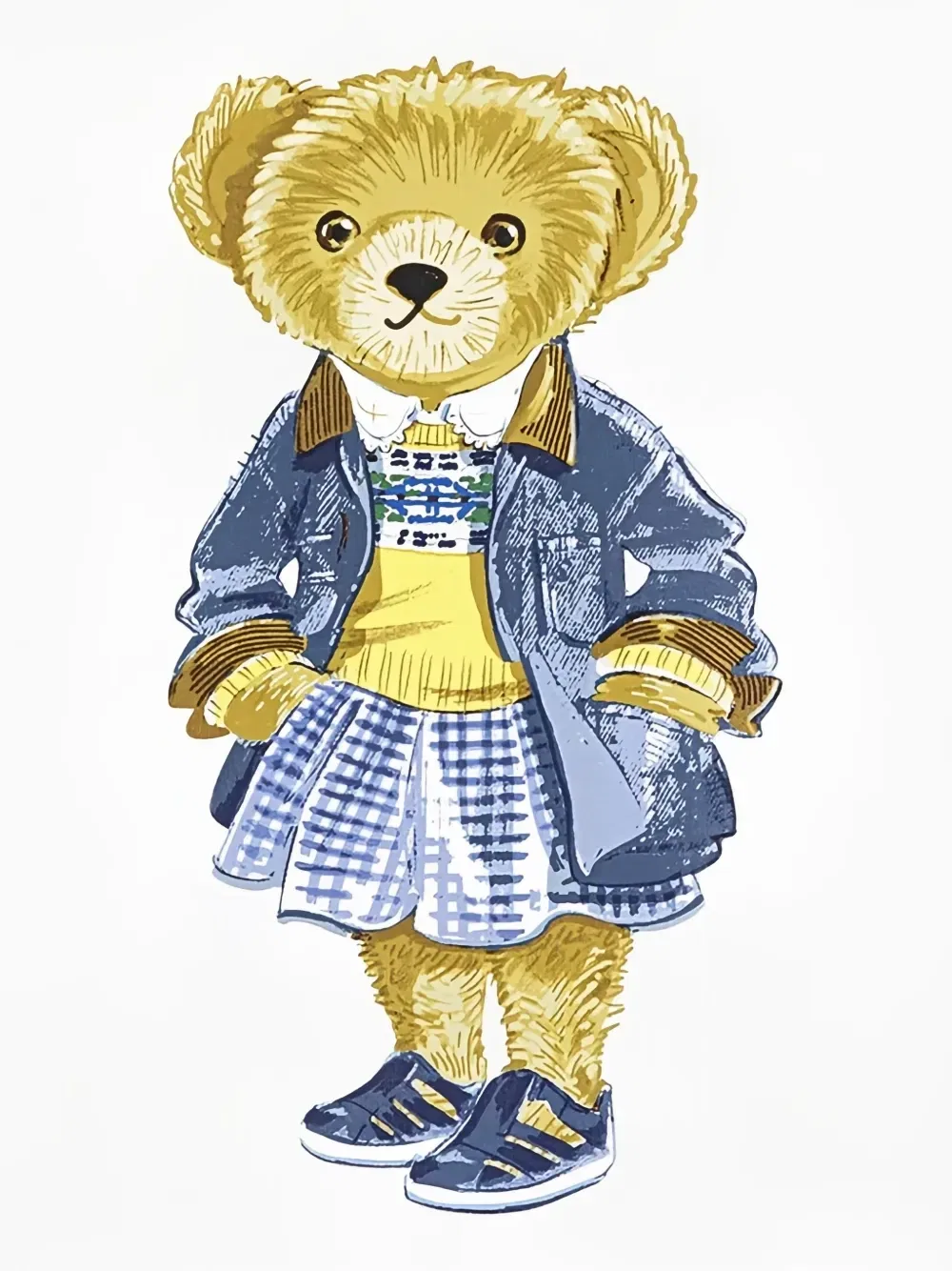Трусы с принтом «Гингем» Polo Ralph Lauren Kids, белый — фото 3
