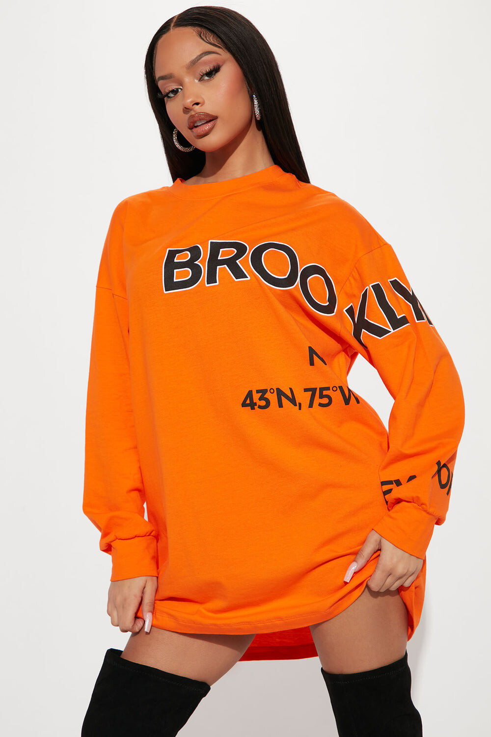 

Мини платье Fashion Nova SB8352, оранжевый