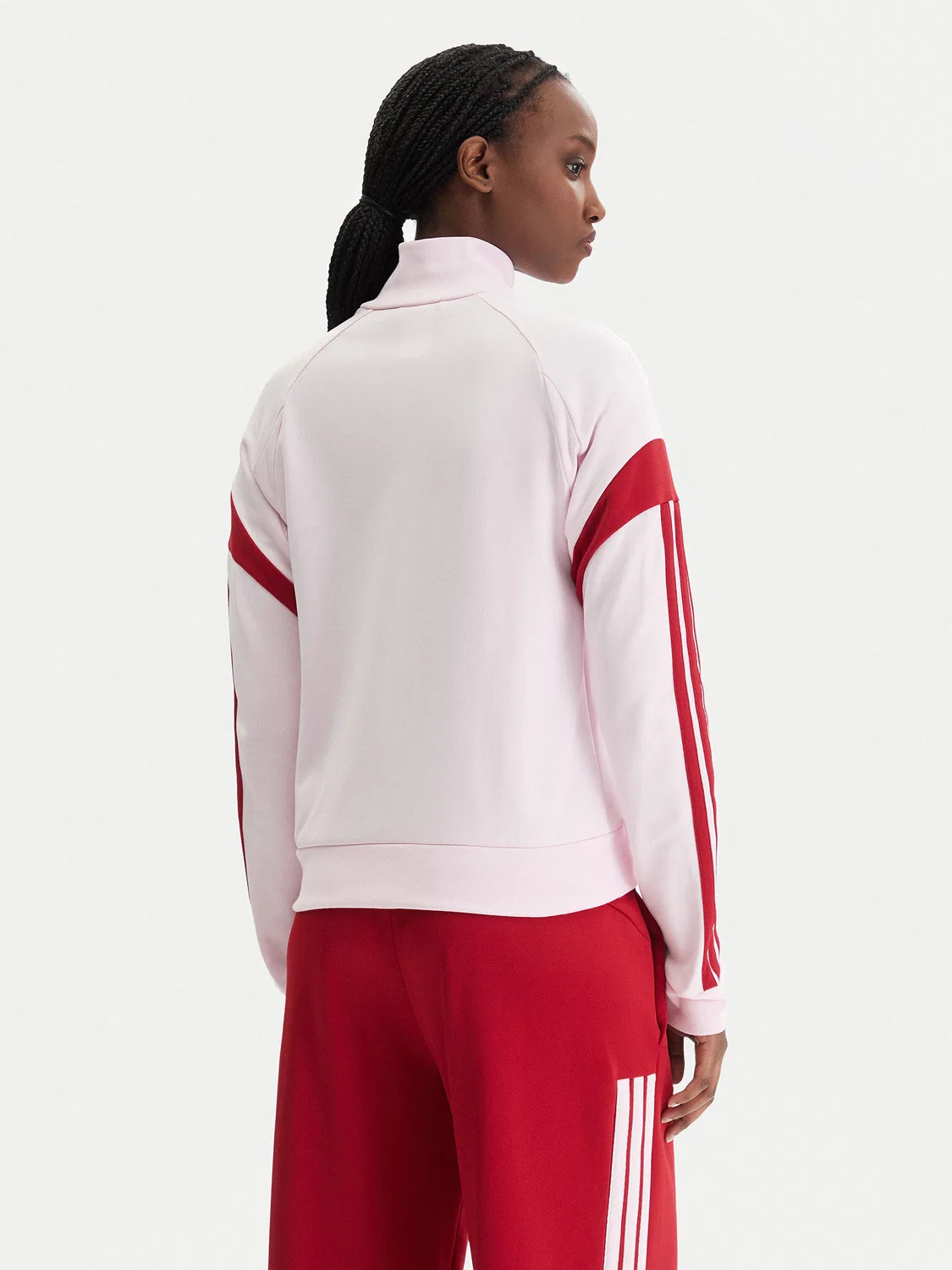 Женская толстовка приталенного кроя House Of Tiro Adidas, розовый — фото 3