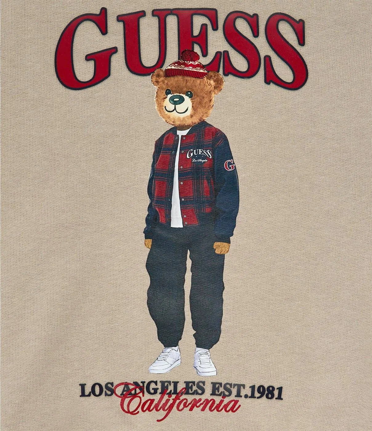 Свитшот Guess, бежевый — фото 3