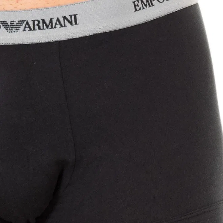 Мужские трусы-боксеры комплект из 2 штук EMPORIO ARMANI, Black Gray — фото 4