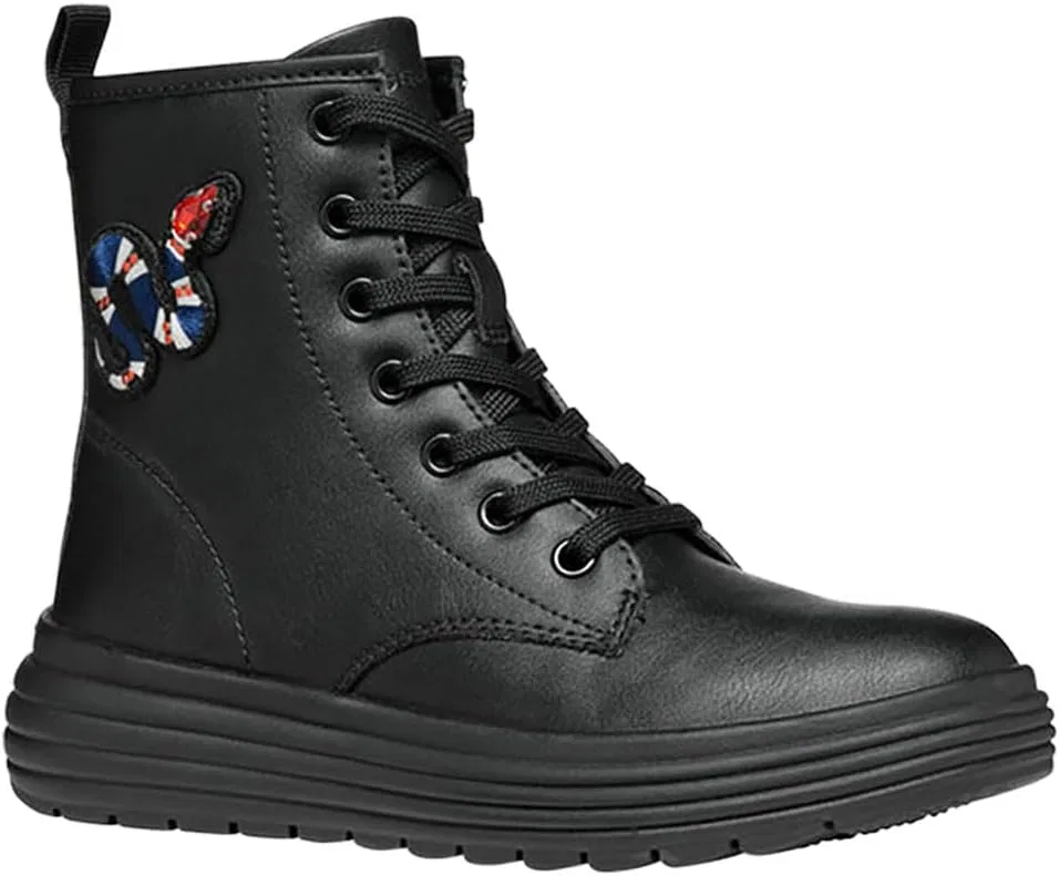 Детские ботинки для девочек с принтом Geox J Phaolae Girl D Geox, Black