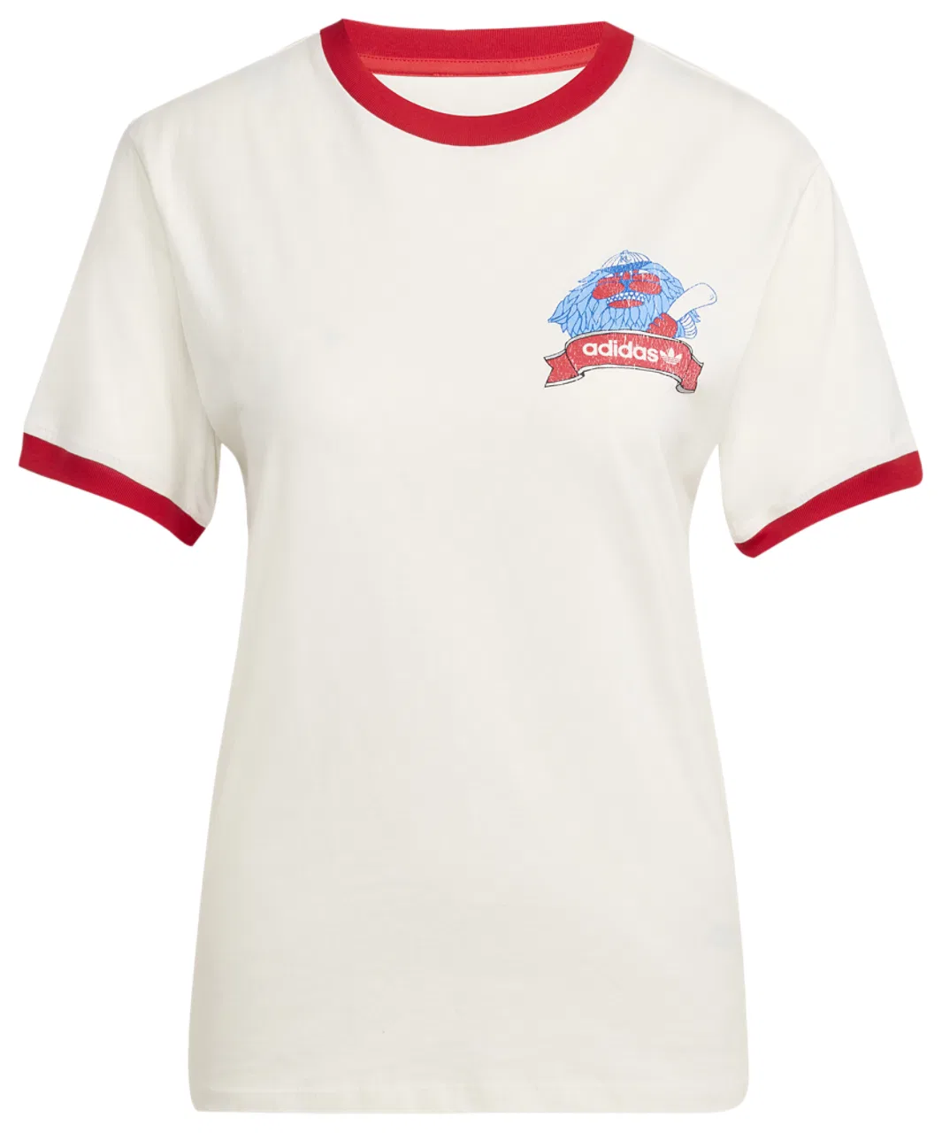 Футболка женская Lions Tee Adidas, цвет Cloud White/Red