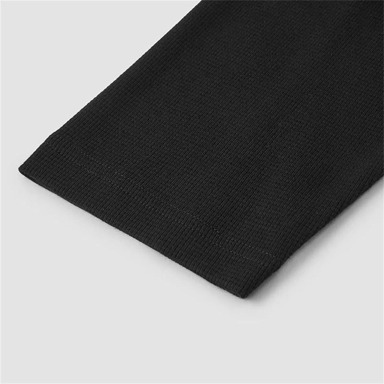 Мужская свободная футболка с длинным рукавом Generic, Black — фото 3