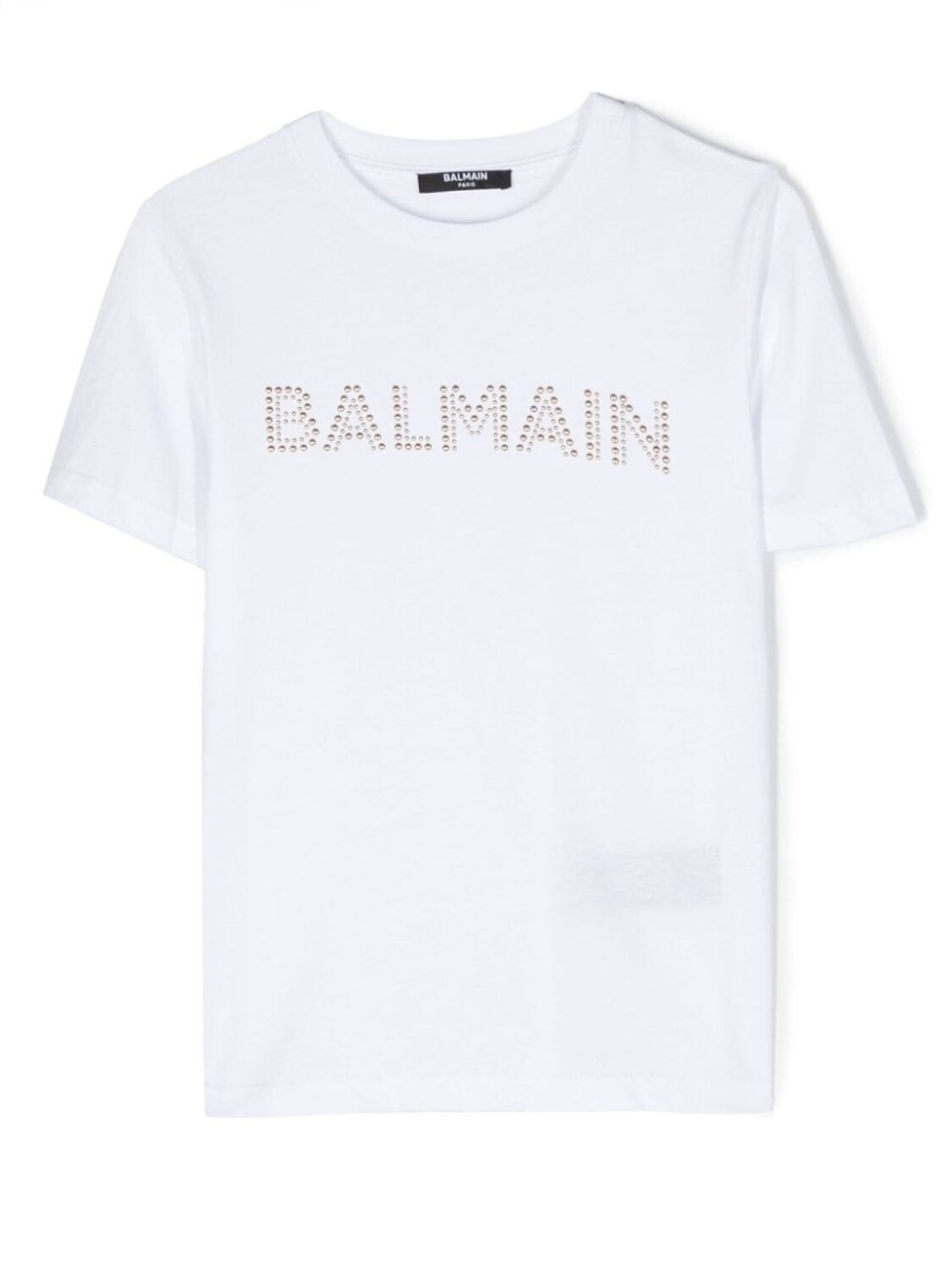 

Balmain Kids футболка с логотипом и заклепками, белый