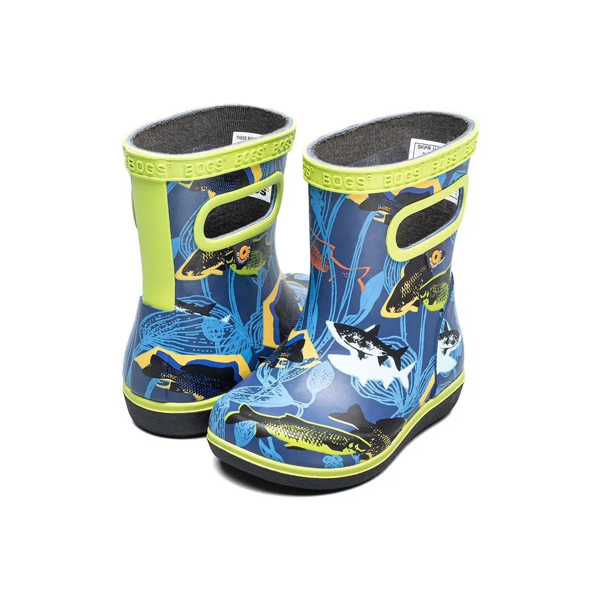 Детские сапоги резиновые Skipper II Fish Bogs, Navy Multi/Fish — фото 2