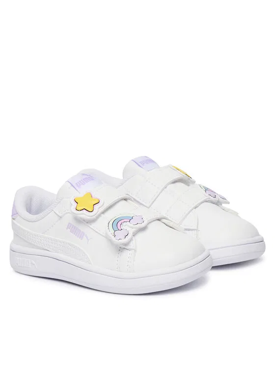 Кроссовки Puma Smash 3.0 Badges V Inf Puma, белый — фото 2
