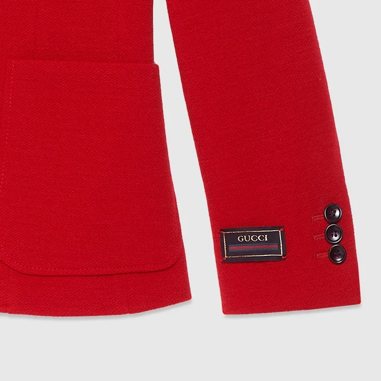 Деловой костюм женский Gucci Классический крой, Строгий стиль, Красный — фото 2