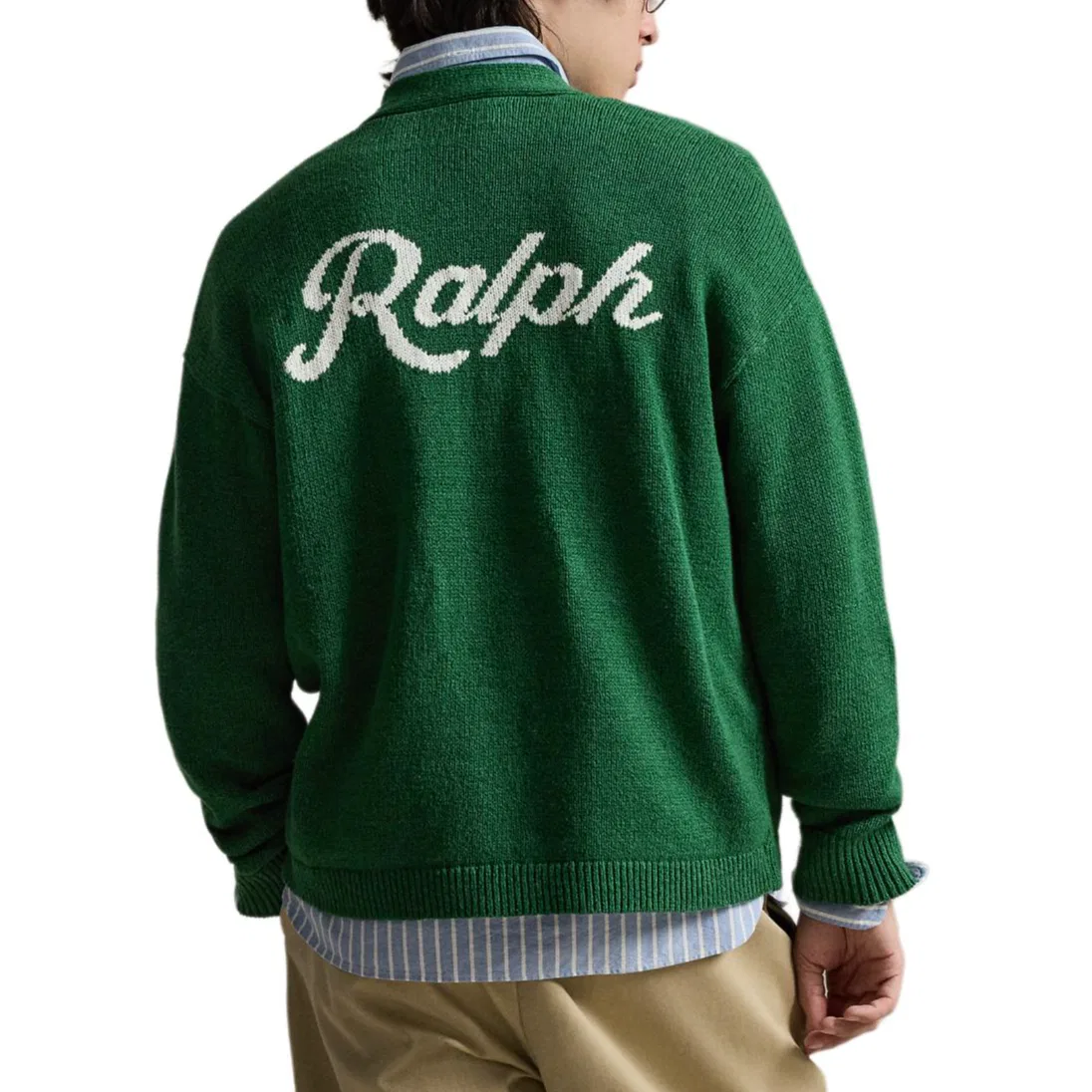Мужской свитер с V-образным вырезом Nouveau Forest Green Polo Ralph Lauren, Nouveau Forest Green — фото 4