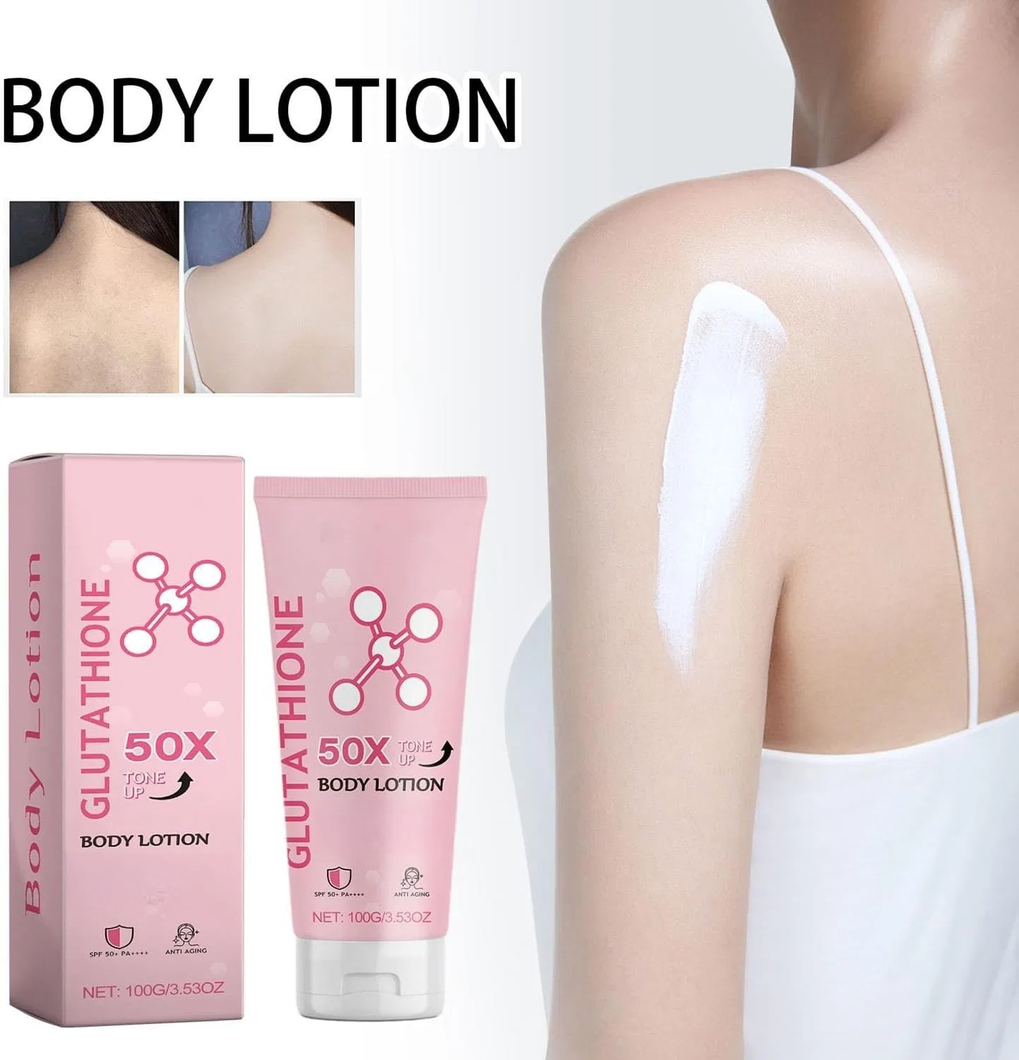 Лосьон для тела осветляющий Glutathione Niacinamide, 100 мл, 1 шт Rhgsao — фото 2