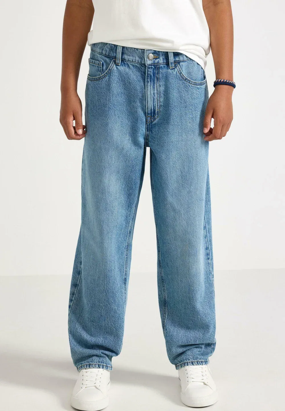 Свободные джинсы с обычной посадкой на талии - джинсы свободного кроя Lindex, Denim — фото 2