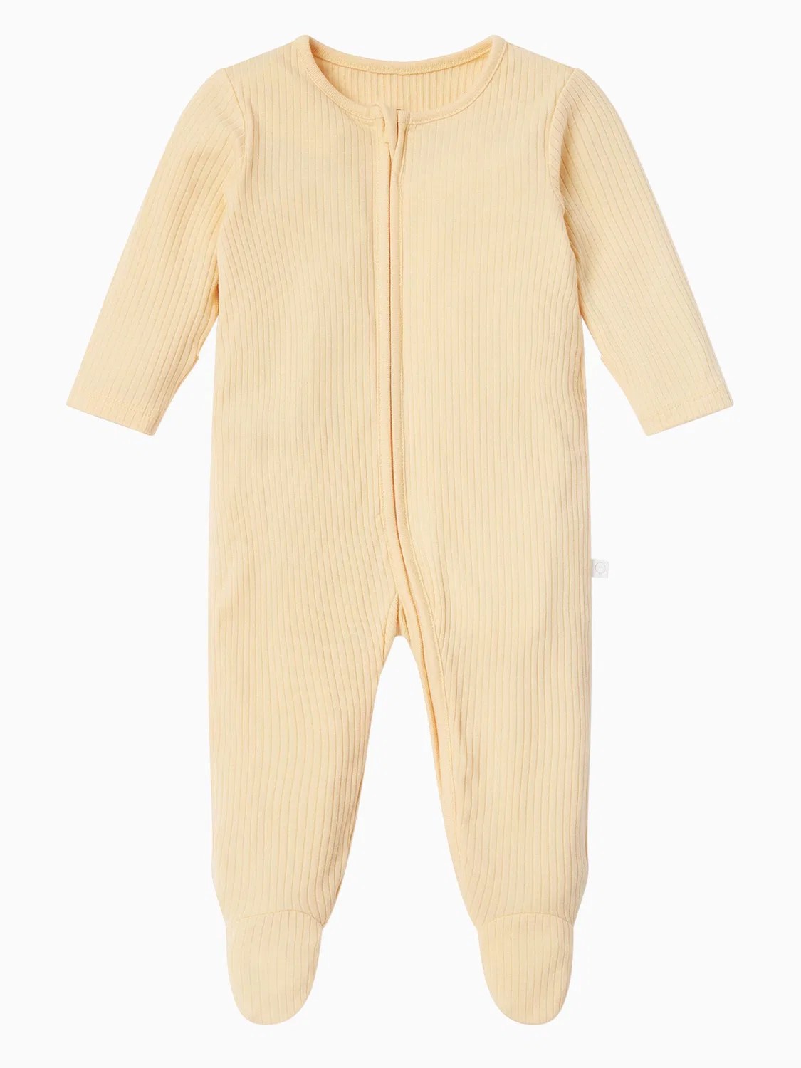 Комбинезон для сна Ribbed Clever Zip Sleepsuit Mori, желтый — фото 3