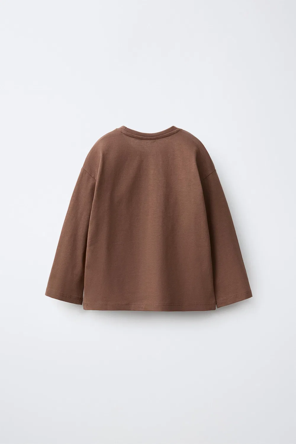 Футболка с вышитым сердечком ZARA, Chocolate — фото 2