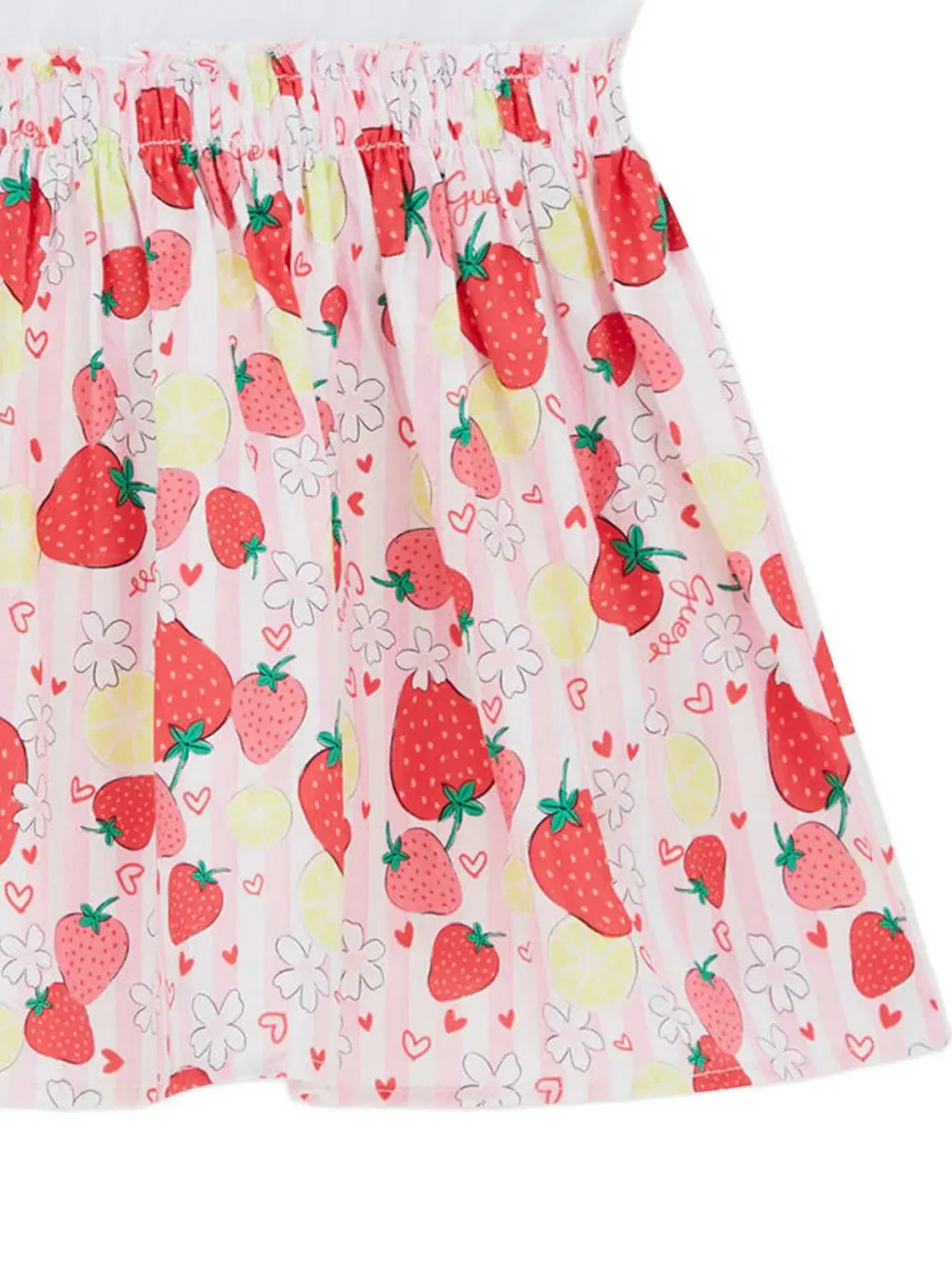 Платье с клубничным узором Guess Kids, розовый — фото 3