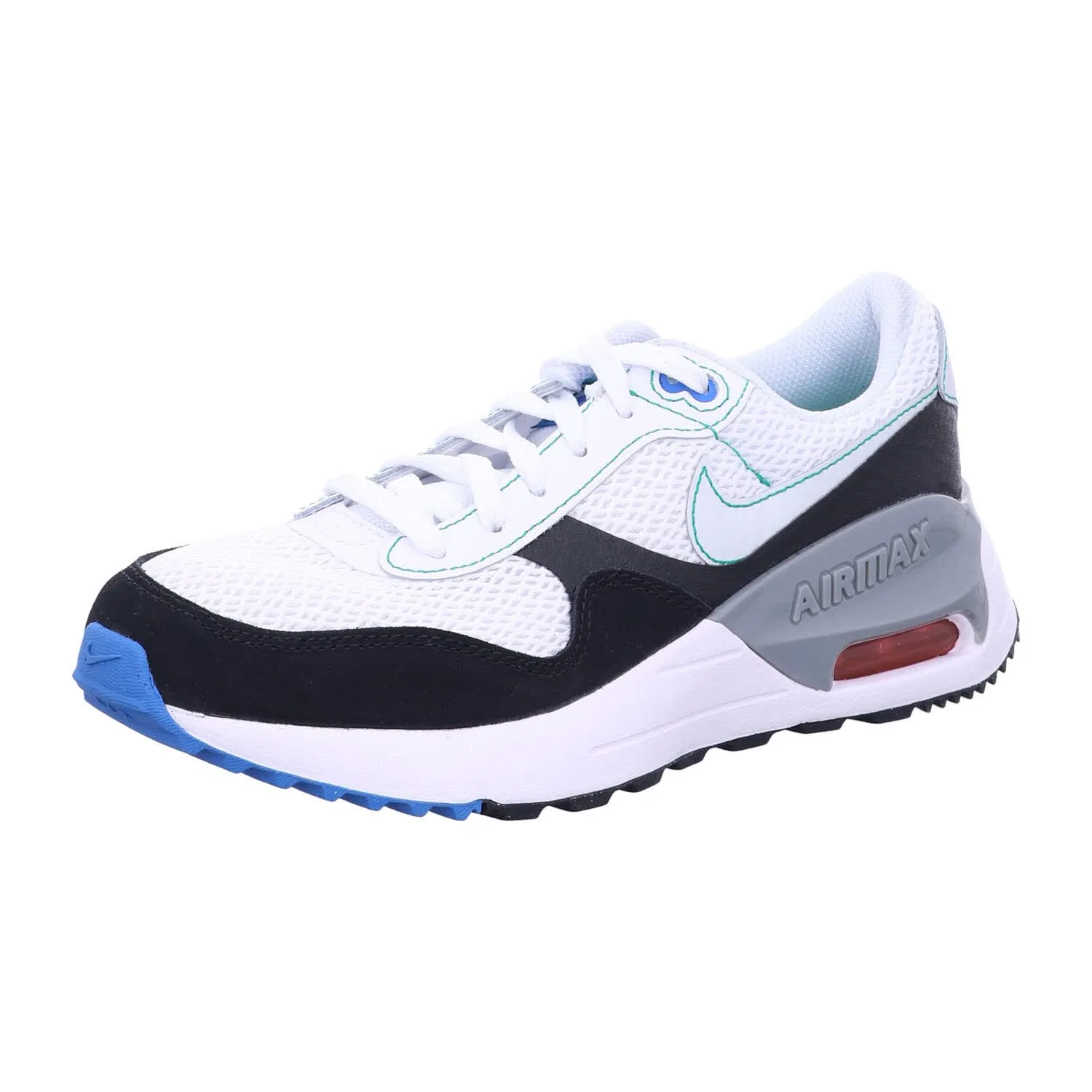 Детские кроссовки для мальчиков с амортизацией Air Max Systm NIKE, White Black Grey