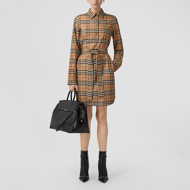Платье Burberry, женское, длинные рукава, бежевый — фото 2